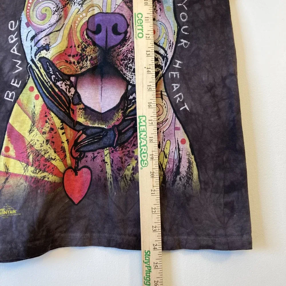 The Mountain Tee Shirt Youth L Black Brown Beware Of Pit Bull Dog - Picture 6 of 9